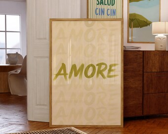Amore Poster: Dopamin Dekor, Wohnung Wandkunst (Digitaler Download)