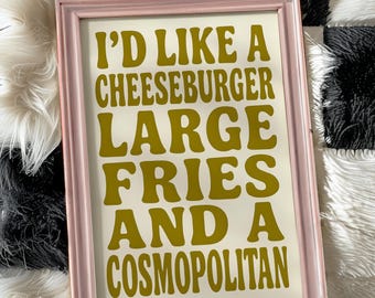 SATC Print: Dopamine Decor, Typography Wall Art (Matte Print)