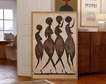 Decoración afrobohemia para el hogar: Arte mural afrocéntrico, arte etíope (descarga digital)
