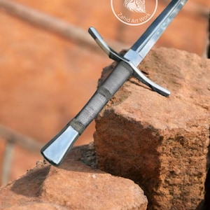 Espada larga medieval hecha a mano / Espada de caballero de acero con alto contenido de carbono