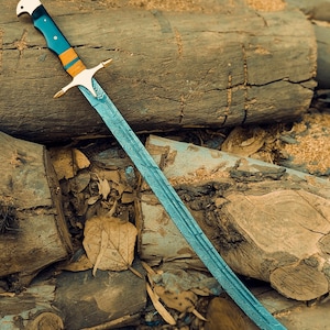 Handmade High carbon Steel Sword, Decorative Fantasy, Sword, 38&quot; Collectible Sword, Anniversary gift, Wedding & Birthday Gift, Free Shipping