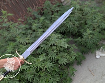 Medieval Handmade Fantasy Sword For Wall Decoration, Custom Made Replica Sword In Damascus Steel