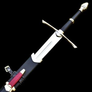 Hand-Forged Medieval Longsword Viking Knight Replica Sword 38&#39;&#39; Full Length, Free shipping, Fantasy Gift For Birthday, Wedding, Anniversary