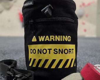 Chalk bag "Warning, Do Not Snort"