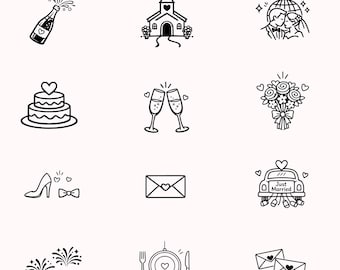 Wedding SVG Bundle | Bride Groom SVG  | Cricut Cut Files | Bridal Designs | Instant Download | Wedding Car | First Dance | Champagne Flutes