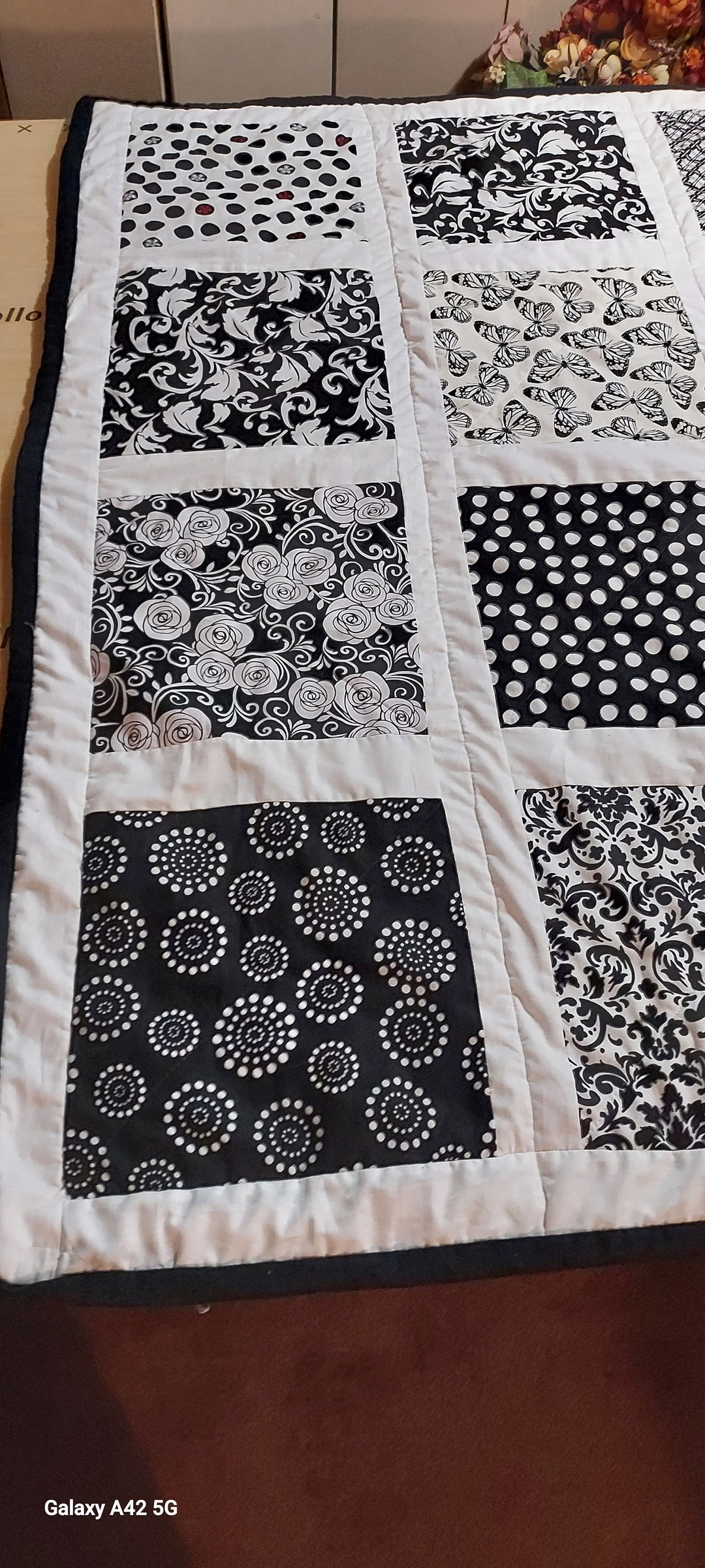 Katie Handwoven Cotton Set in Black and White