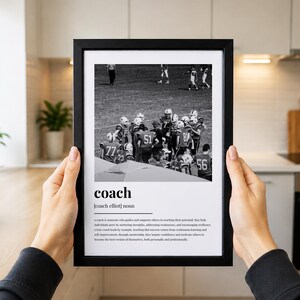 Personalised Coach Definition Photo Print | Custom Trainer Definition Picture Gift | Unique Teacher Illustration Art Print