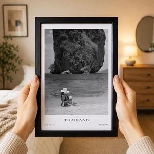 Personalised Holiday Photo Print with Customisable Text – Family Vacation Gift, Travel Wall Art, Custom  Photograph Print