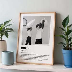 Personalised Uncle Definition Photo Print | Custom Family Definition Picture Gift | Unique Relative Card  Illustration Art Print