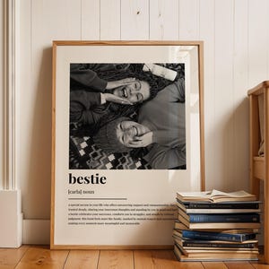 Stampa fotografica personalizzata con la definizione di "Bestie" / Regalo con immagine personalizzata con la definizione di "Friends" / Stampa artistica con illustrazione unica di "BFF"