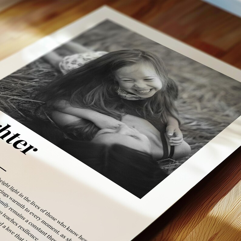 Personalised Daughter Definition Photo Print | Custom Offspring ...