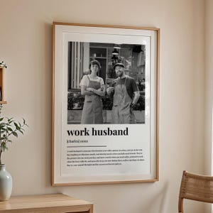 Stampa fotografica personalizzata con la definizione del marito sul lavoro / Regalo con immagine personalizzata con la definizione del collega / Stampa artistica con illustrazione unica di un caro amico