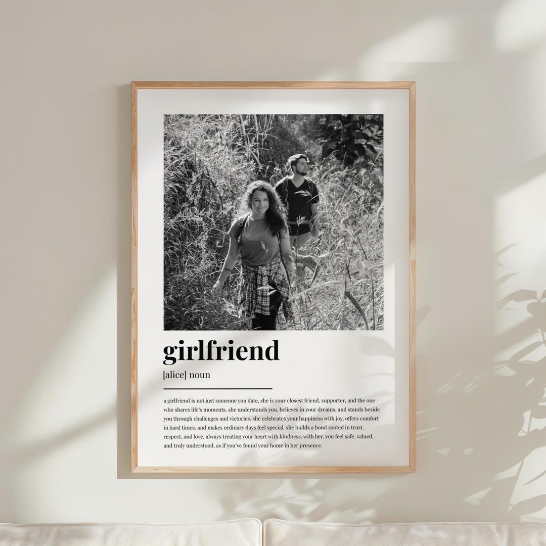 Personalised Girlfriend Definition Photo Print | Custom Partner ...