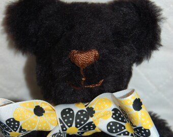 Handcrafted Black Teddy Bear