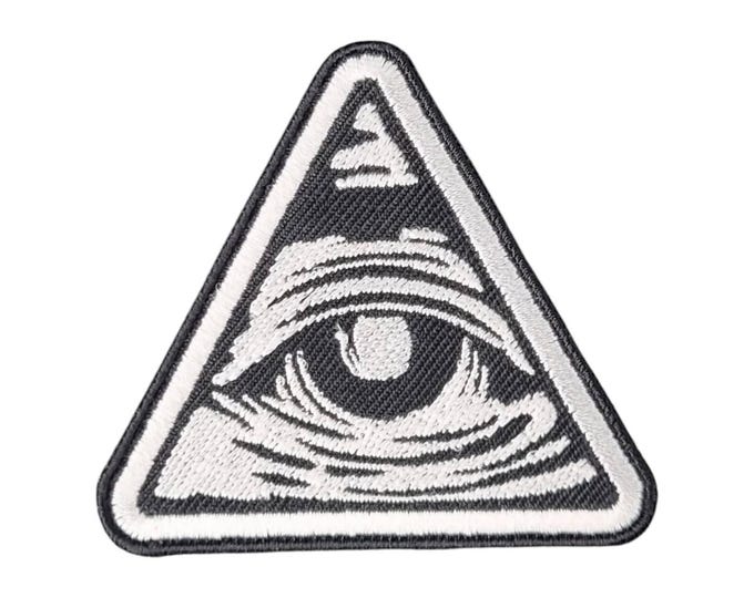 Mystic All-Seeing Eye Hoodie – Embroidered Triangle Patch Streetwear Pullover l Iron-on Patch l Saw-on Patch
