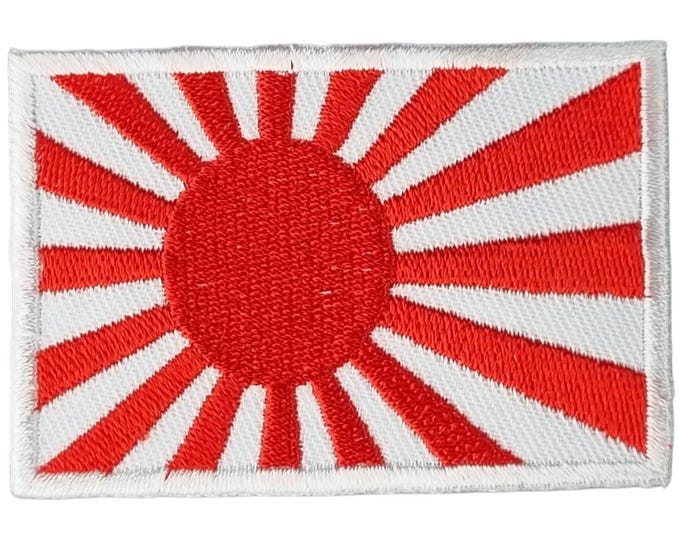 Japan Rising Sun Flag Patch – Embroidered Red & White Badge for Backpack, Jacket, or Travel Gear