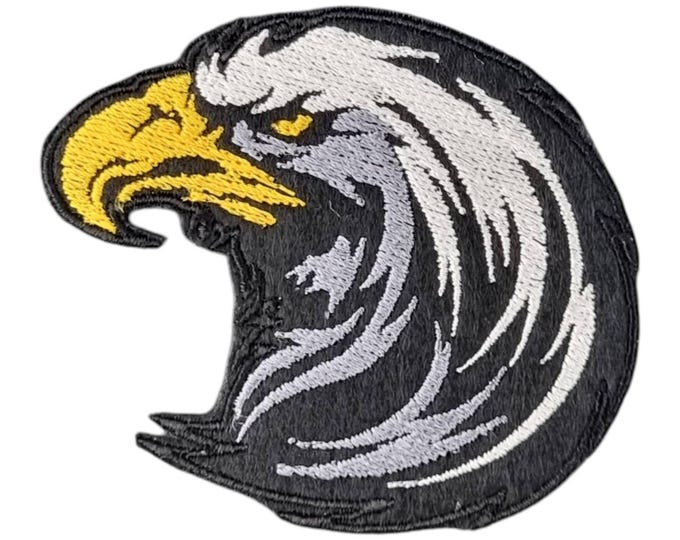 Fierce Bald Eagle Embroidered Patch – Symbol of Strength & Freedom l Iron-on Patch l Saw-on Patch