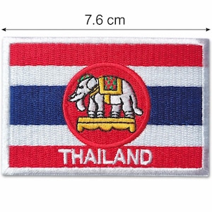 Patch Thaise vlag met koningswitte olifant – geborduurd opstrijkbaar