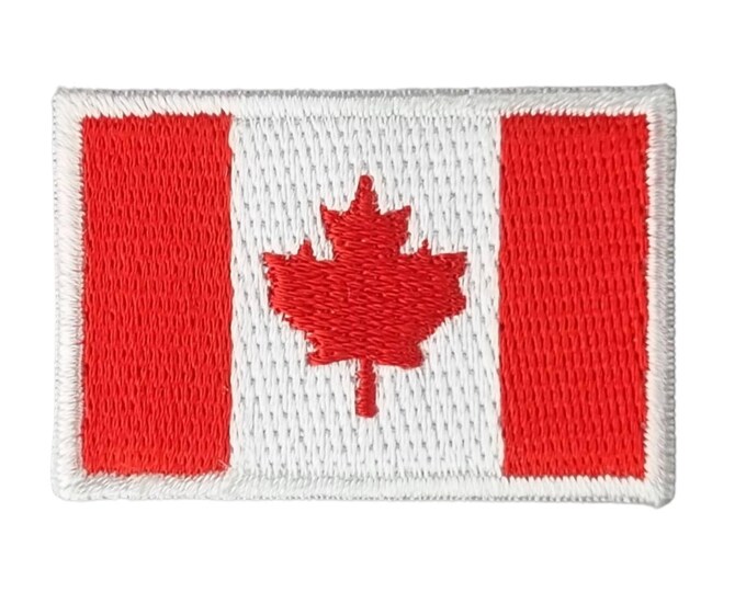 Canada Flag Patch – Embroidered Maple Leaf Iron-On or Sew-On Badge