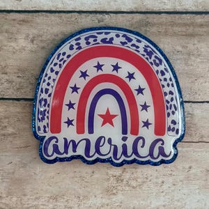 America Badge Reel, 4th of July Badge Reel, Patriotic Badge Reel, Red, White and Blue Badge Reel, ID Holder, Retractable Basge Holder