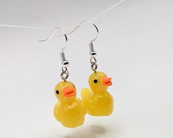 Cute Duck Earrings - Fun Animal Themed Jewellery Gift