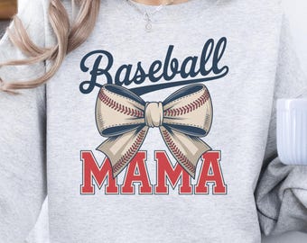 Baseball Mama PNG, Game Day Baseball Design, Coquette Bow Baseball PNG, Sporty Mom Sublimation, Baseball Shirt PNG