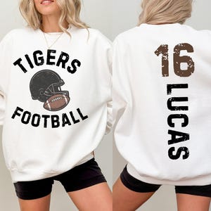 Kundenspezifisches Fußball-Sweatshirt, personalisiertes Fußball-Shirt, Spieltag Fußball-Shirts, Jersey Nummer Fußball-Sweatshirt, Fußball Unisex-Hoodie