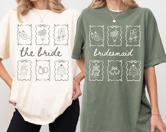 Bridal Party Comfort Colors® Shirt, Bridesmaid Proposal Gift, Maid Of Honor Tee, Matching Wedding Shirt, Wedding Party Bachelorette Shirt