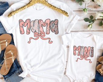 Mother Daughter Shirts, Mama Matching Shirt, Mama Mini Outfit, Mom and Me Shirt, Mother’s Day Gift, Mommy and Me Outfit, Mom and Baby Tshirt