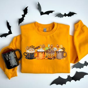 Pumpkin Spice Latte, Nightmare Before Coffee Shirt, Cute Halloween Sweatshirt,Coffee Lover Shirt, Skeleton Halloween Shirt,Coffee Fall Shirt