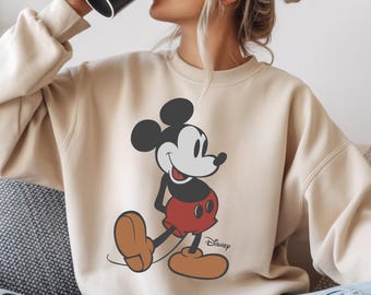 Disney Vintage Mickey Mouse Sweatshirt, Vintage Disney Mickey Mouse Shirt, Disneyworld Holiday Vacation Sweatshirt, Mickey Sweatshirt