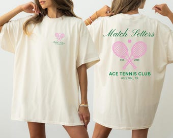 Personalized Tennis Club Tshirt, Custom Tennis Shirt, Matching Team Shirt for Tennis Players, Tennis Player Gift, Tennis Lover Coach Shirts