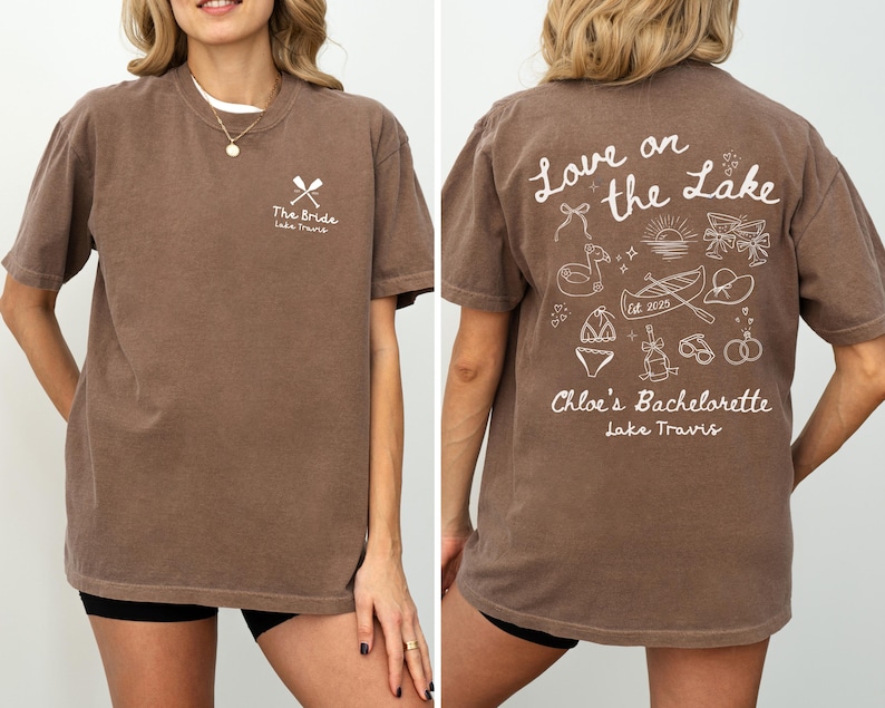 Lake Bachelorette Shirts, Custom Camp Bachelorette Party Shirts, Hiking Themed Girls Trip Tees, Boat Bachelorette Shirt, Camping Bach Gifts bild 4