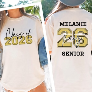 Personalized Senior 2026 Shirt, Class Of 26 Shirt,Graduation 2026 Shirt, Custom Name Graduation Gift,Senior Gift Graduation,Graduation Party