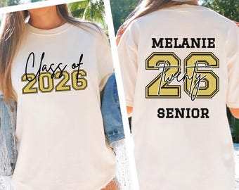 Personalized Senior 2026 Shirt, Class Of 26 Shirt,Graduation 2026 Shirt, Custom Name Graduation Gift,Senior Gift Graduation,Graduation Party