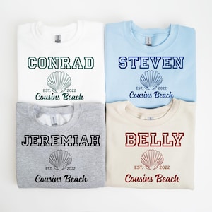 Cousins Beach Sweatshirt, The Summer I Turned Pretty Shirt, Team Conrad, Team Jeremiah, Team Belly, Summer Vibes, Bookish Merch