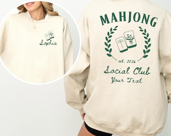 Mahjong Sweatshirt, Mahjong Lover Gift, Mahjong Social Club Sweatshirt, Mahjong Group Sweatshirt, Mahjong Club Shirt, Mahjong Night Shirt