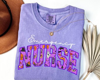 Halloween Emergency Nurse Shirt, Halloween ER Nurse Shirt, Emergency Nurse Shirt, Er Halloween Gift For Nurse, Spooky Boo Nursing Tee