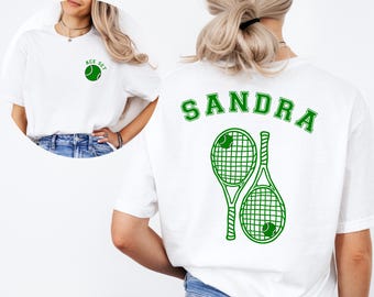 Personalized Tennis Club Tshirt, Custom Tennis Shirt, Matching Team Shirt for Tennis Players, Tennis Player Gift, Tennis Lover Coach Shirts