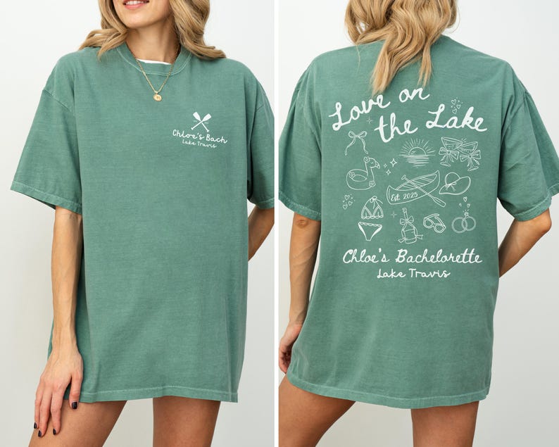 Lake Bachelorette Shirts, Custom Camp Bachelorette Party Shirts, Hiking Themed Girls Trip Tees, Boat Bachelorette Shirt, Camping Bach Gifts bild 6