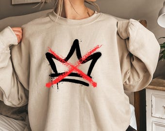 No Kings Protest Sweatshirt, Anti Monarchy Graphic Pullover, Revolutionary Statement Crewneck, Political Activism Graphic Sweater