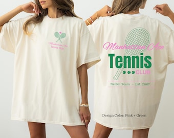 Personalized Tennis Club Tshirt, Custom Tennis Shirt, Matching Team Shirt for Tennis Players, Tennis Player Gift, Tennis Lover Coach Shirts