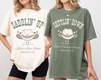 Custom Last Rodeo Bachelorette Shirts Same Cowboy Forever Last Hoedown Country Bach Nashville Bachelorette Party Cowgirl Bridal Party Shirts