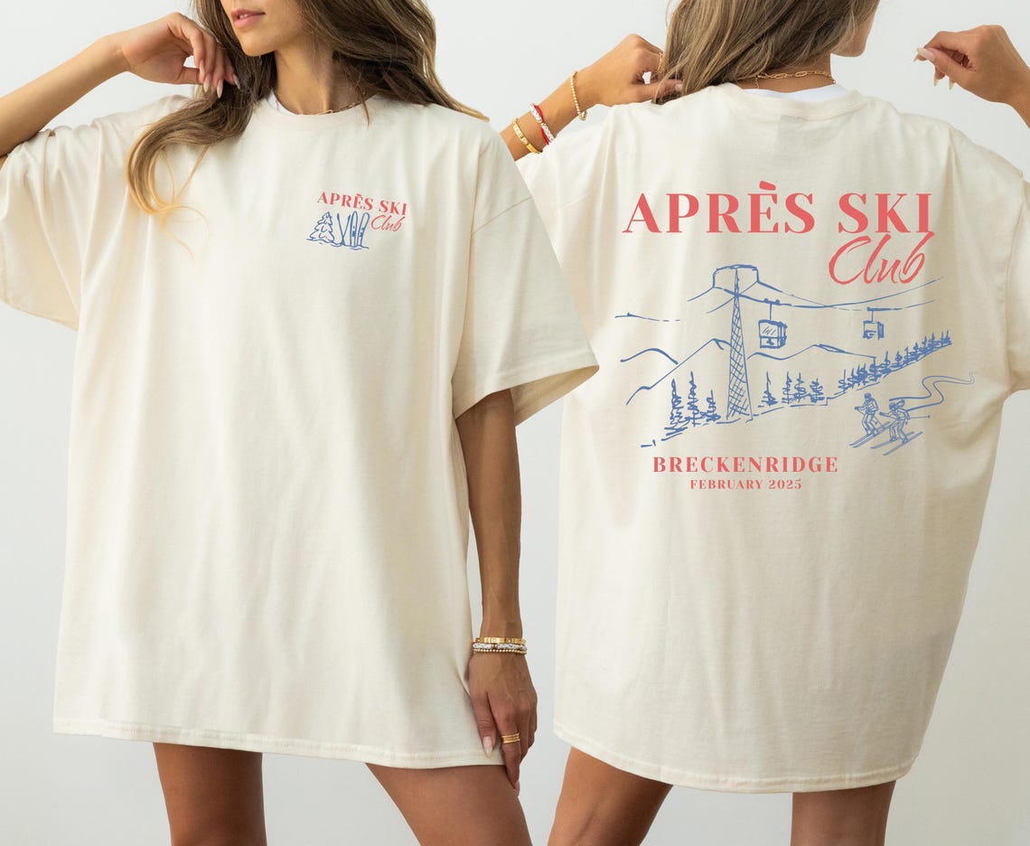 Apres Ski Social Club Shirt | Comfort Colors Custom Location Winter ...