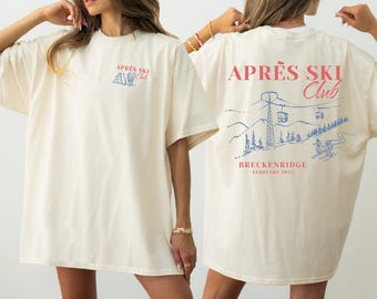 Apres Ski Social Club Shirt | Comfort Colors Custom Location Winter Bachelorette Shirts | Apres Ski Shirt | Colorado Aspen Bachelorette Gift