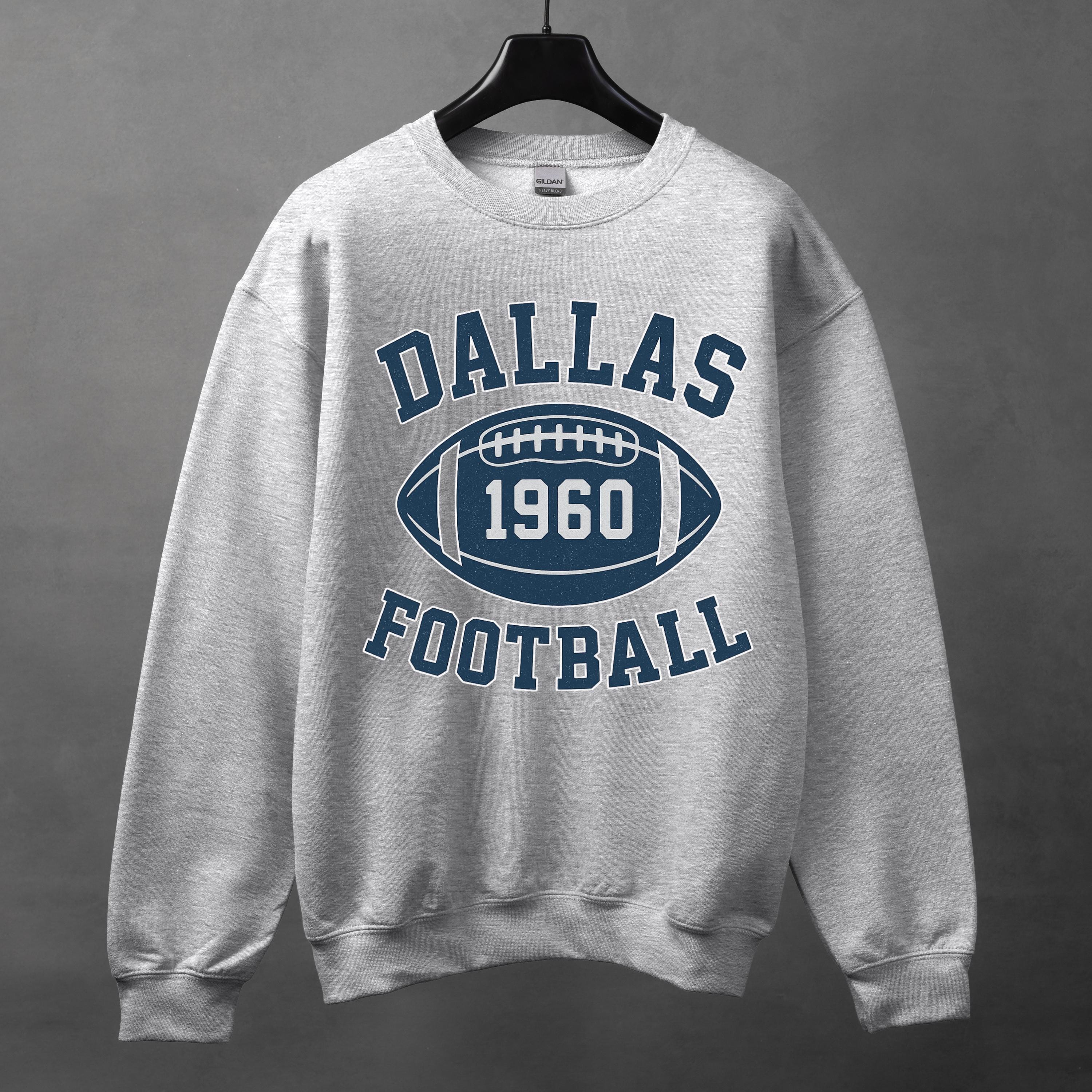 Sweat Vintage Dallas Cowboys Logo 7 Années 90 - Taille L Homme - Bleu Marine