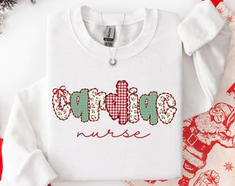 Cardiac Nurse Sweatshirt, Cute Cardiology Nurse Gift, Christmas Gift for Nurse, Nursing School Graduation Shirt, Nurse Appreciation Outfit