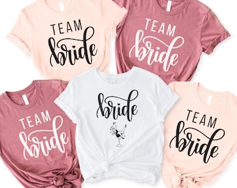 Bride Shirts, Bride Team Shirt, Bachelorette Tshirts, Wedding Party Tshirt, Bride Tribe Gift, Team Bride Tees, Hen Party Tee, Team Bride Top