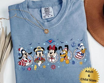 Disney Cruise Squad-shirt Comfort Colors®, Mickey and Friends Cruise-T-shirt, Disney Cruise Trip-shirt, Disney Summer-shirt, Disney Vacation-T-shirt