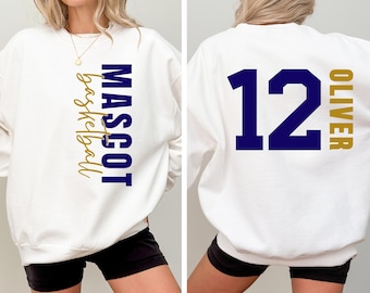 Sweat-shirt de basketball personnalisé, Chemise de basketball Game Day, Chemise de basketball personnalisée pour maman, Sweat-shirt de papa basketball, Sweat-shirt de match de football américain
